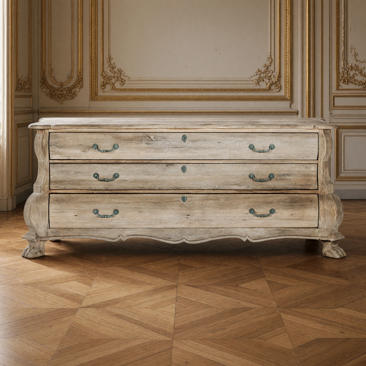 Cabinets and Buffets collection, bombe chest in a French salon