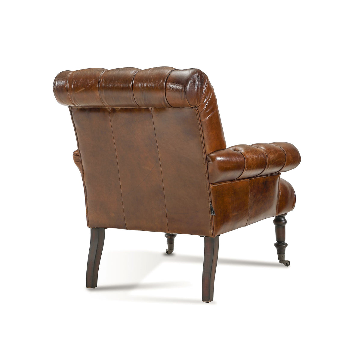 Austin Tufted Leather Armchair, studio photo 5 of 5 on a white background