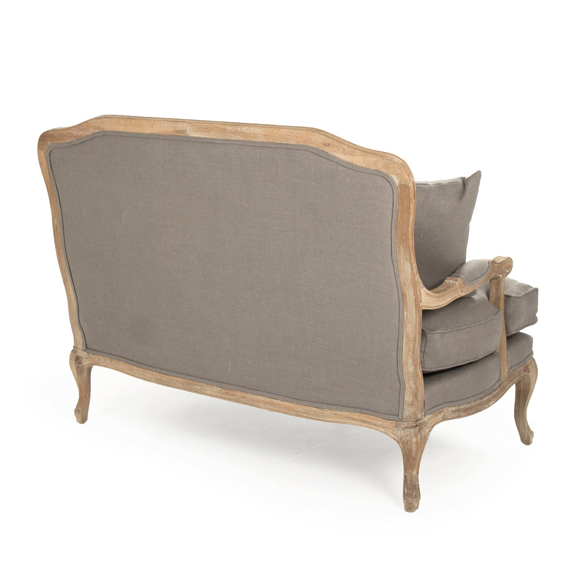 Bastille French Linen Settee, studio photo 3 of 3 on a white background