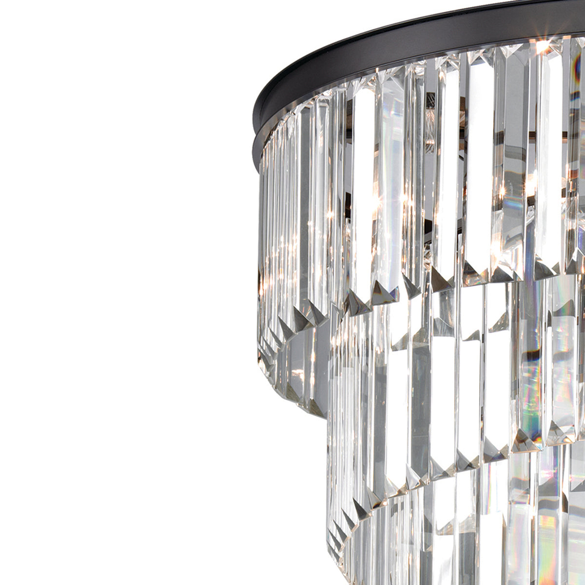 Palacial crystal chandelier, detail view