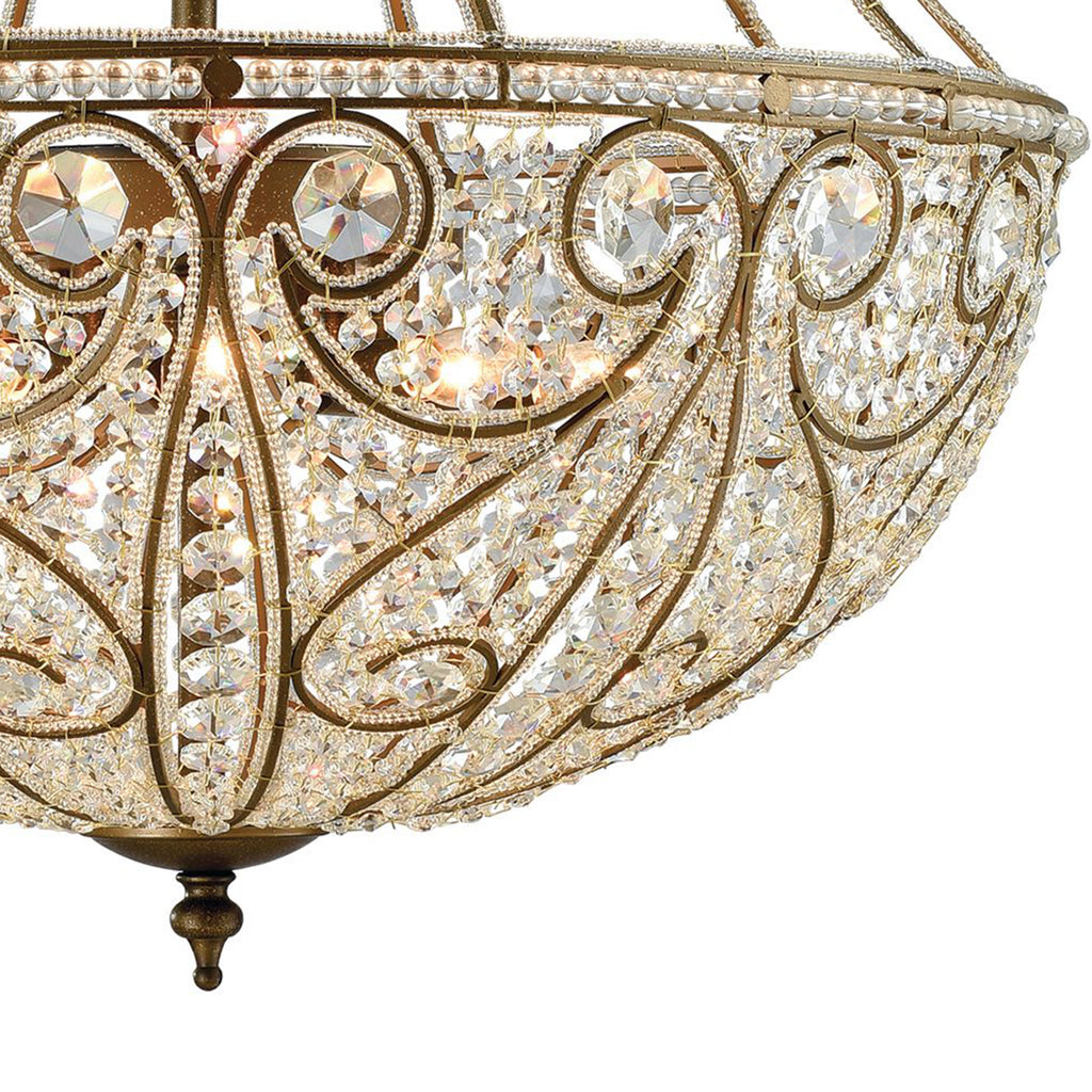 Elizabethan 28 inch crystal chandelier, additional view