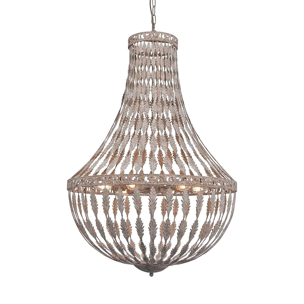 Empire Beaded Iron Chandelier, Large, studio photo 1 of 3 on a white background