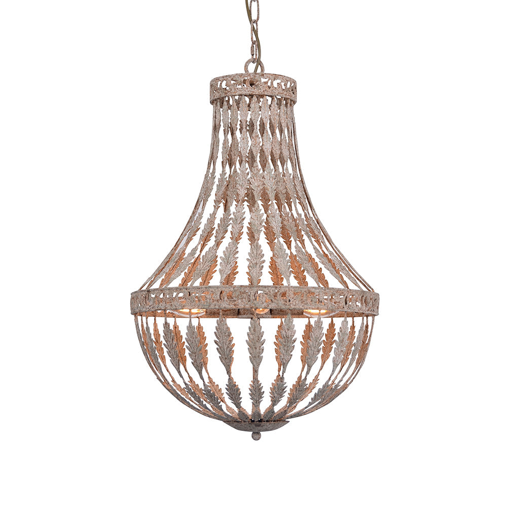 Empire Beaded Iron Chandelier, Small, studio photo 1 of 3 on a white background