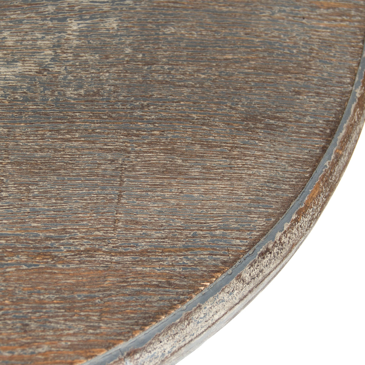 Fabiola Side Table in Weathered Grey Birch, studio photo 4 of 6 on a white background