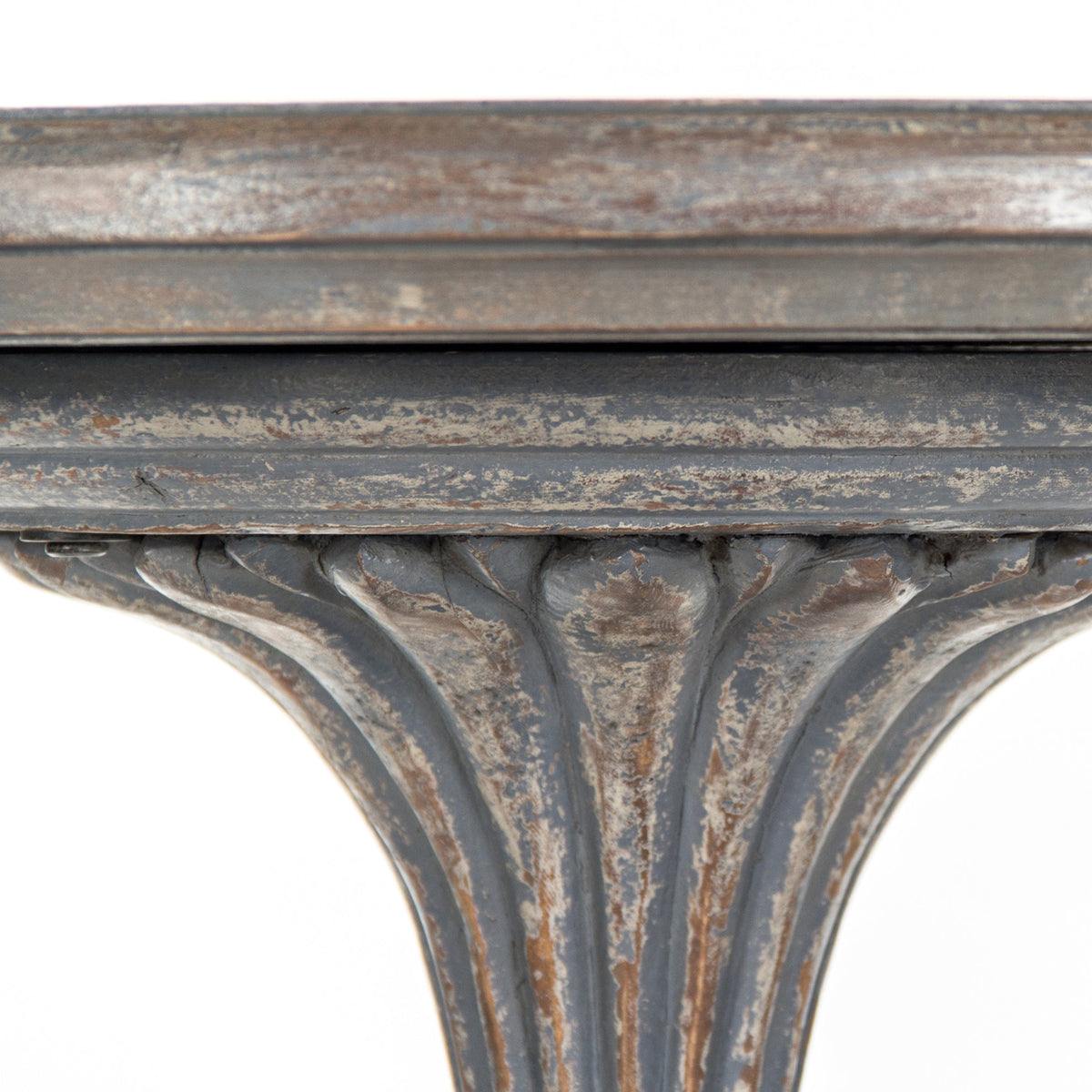 Fabiola Side Table in Weathered Grey Birch, studio photo 6 of 6 on a white background