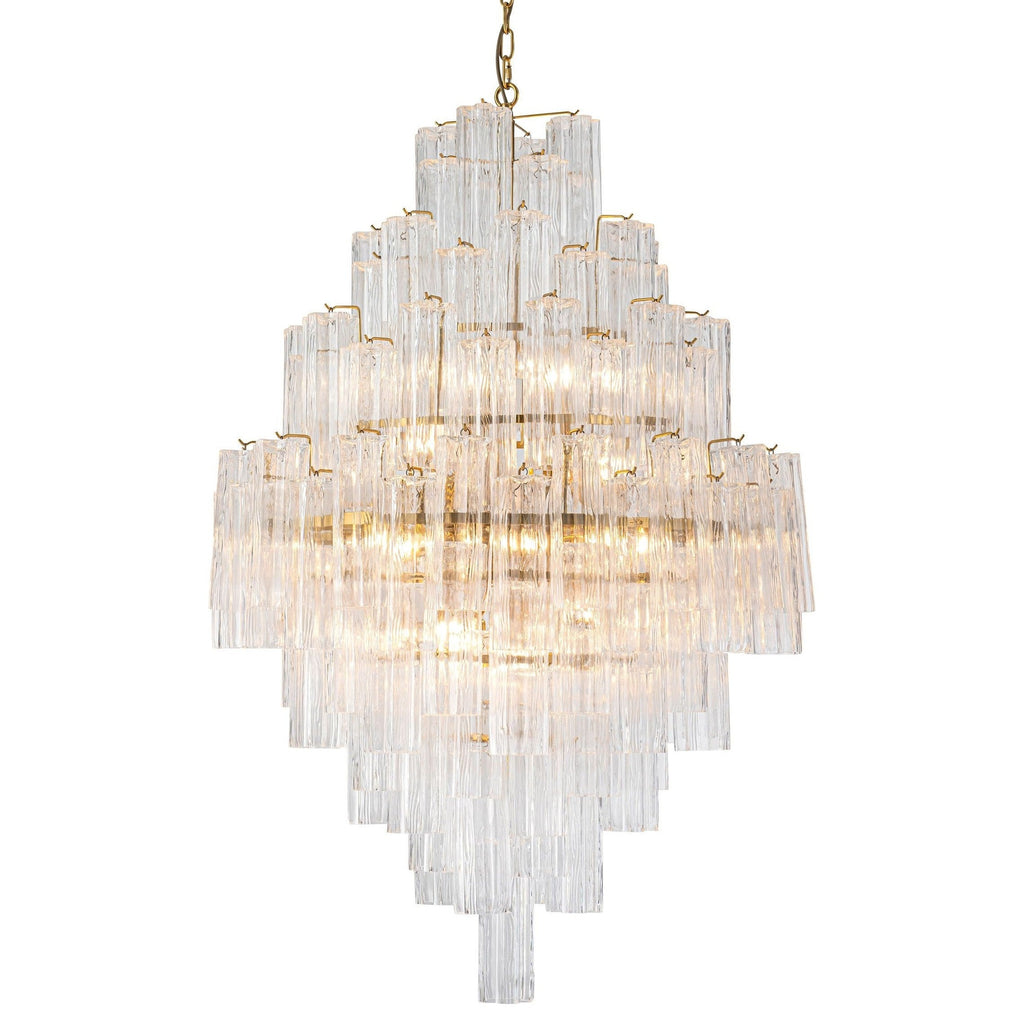 Glacier Drop Cascading Glass Chandelier, studio photo 1 of 3 on a white background