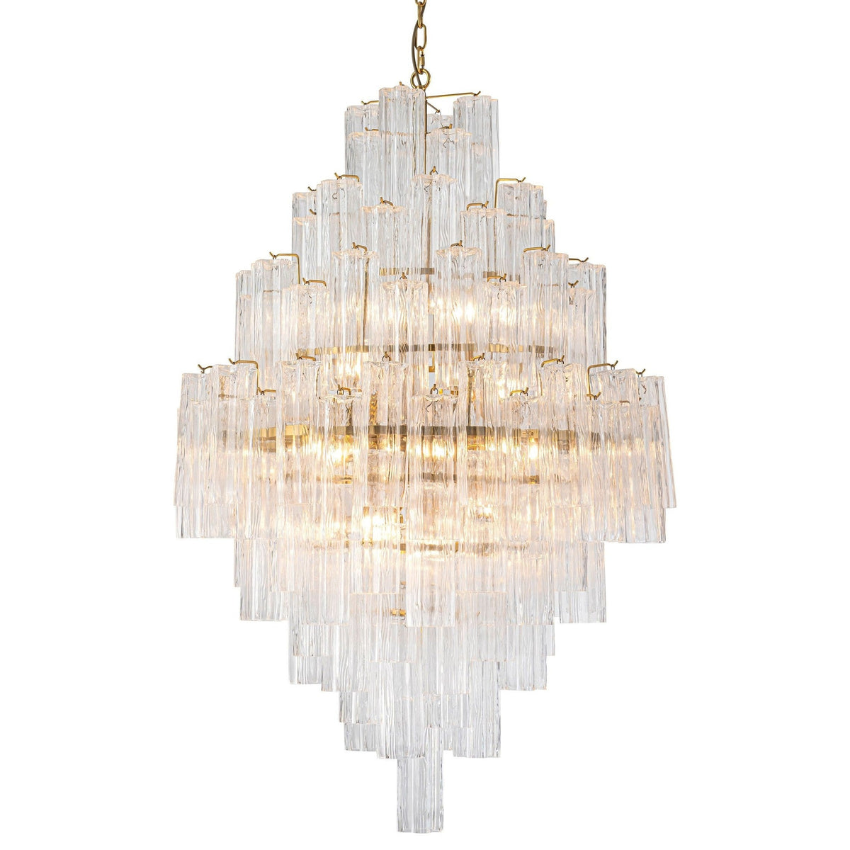 Glacier Drop Cascading Glass Chandelier, studio photo 1 of 3 on a white background