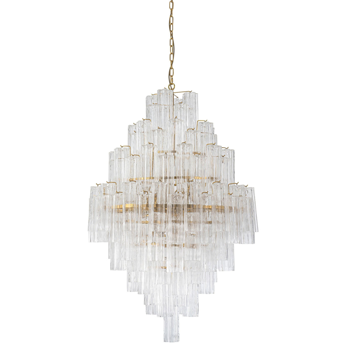 Glacier Drop Cascading Glass Chandelier, studio photo 2 of 3 on a white background