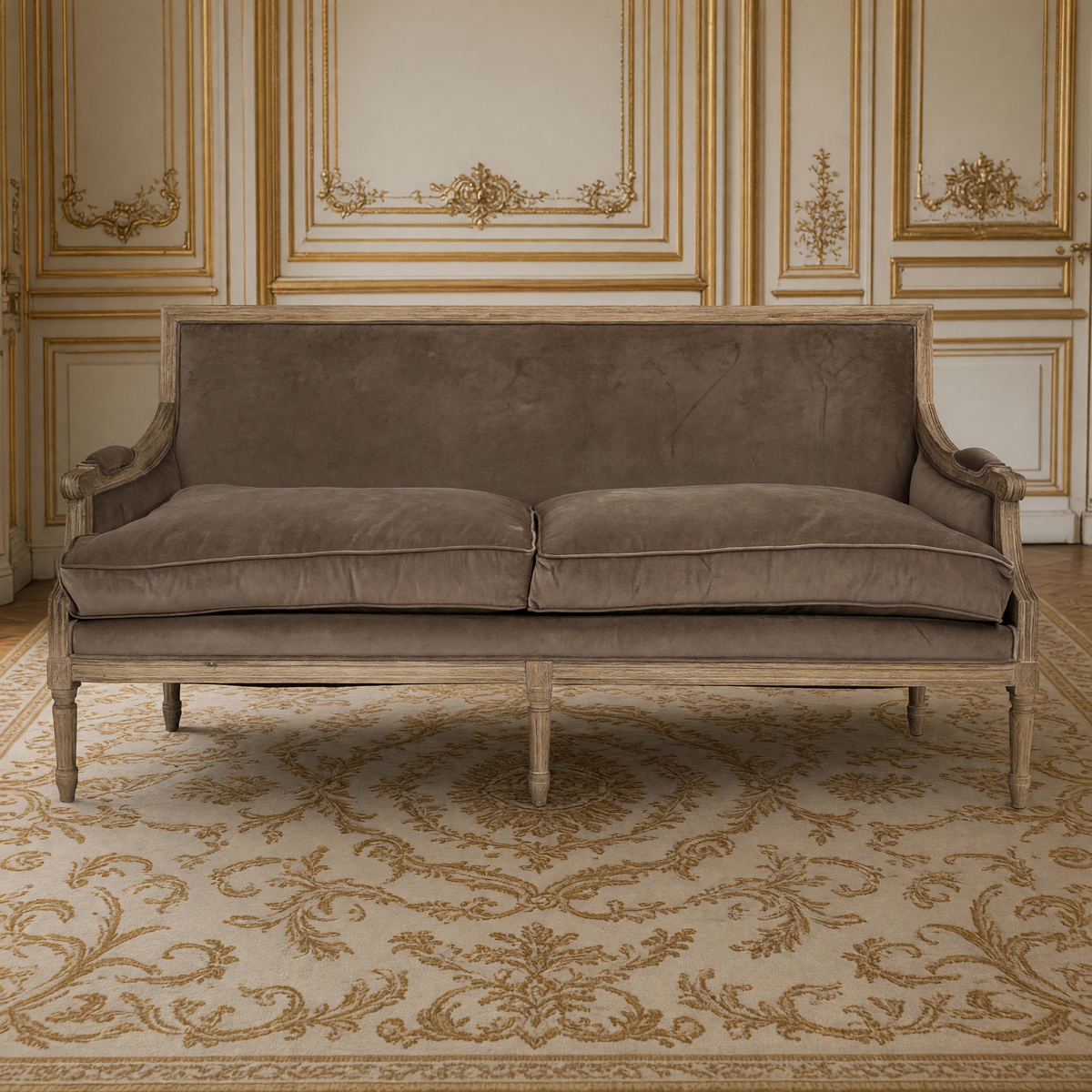 Louis sofa front view