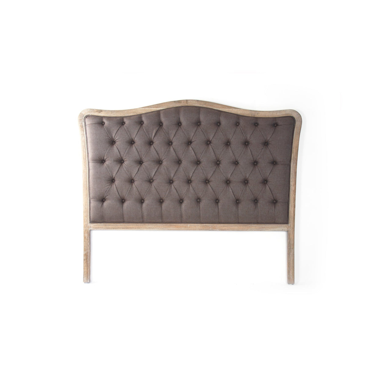 Maison tufted headboard in Queen, Aubergine Linen, studio photo 1 of 1 on a white background