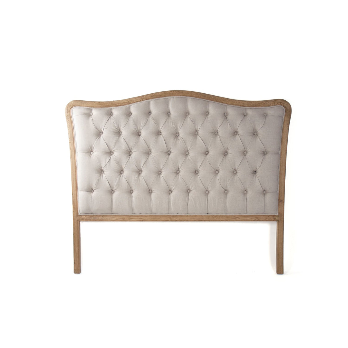 Maison tufted headboard in Queen, Natural Linen, studio photo 1 of 1 on a white background