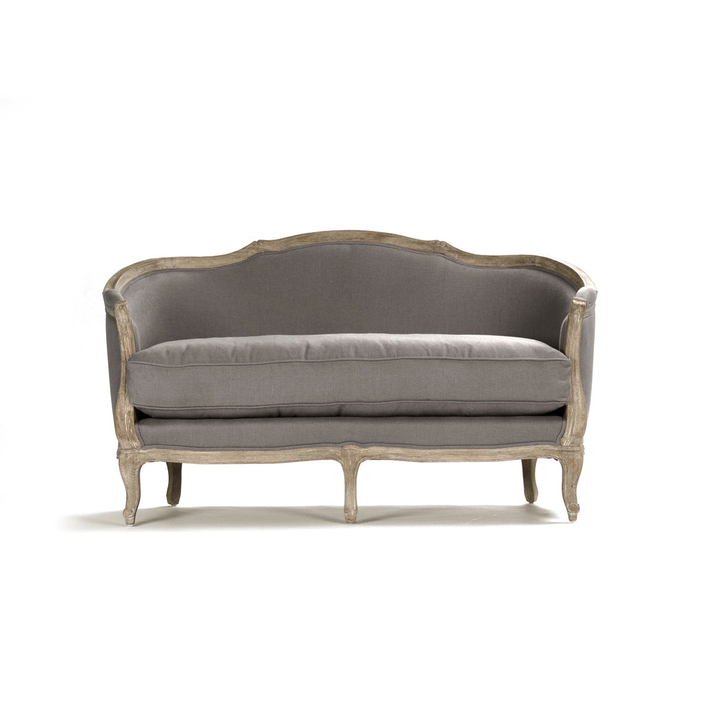 Maison French Linen Settee, studio photo 2 of 5 on a white background