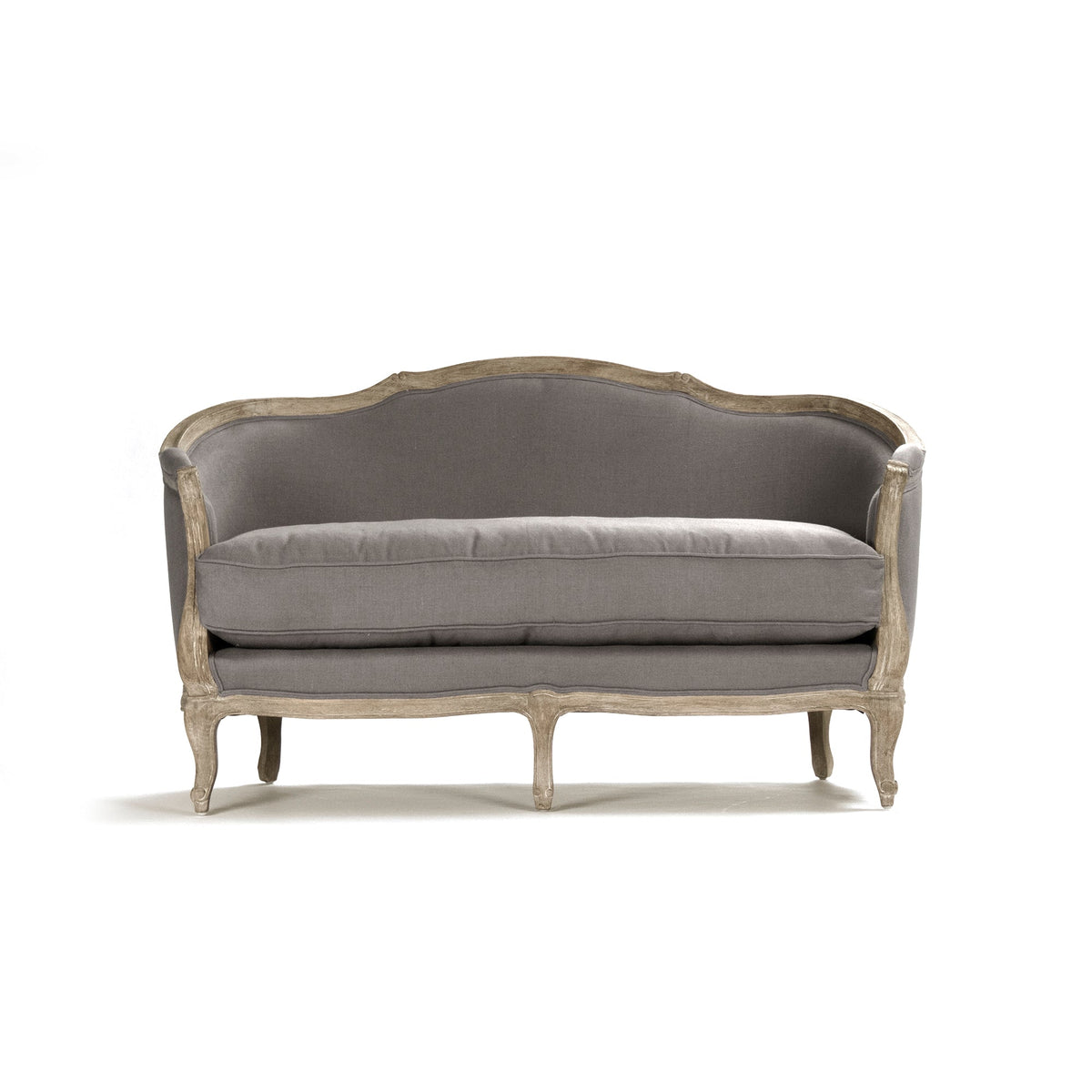 Maison French Linen Settee, studio photo 2 of 5 on a white background