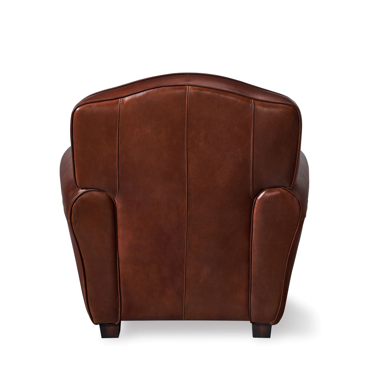 Matthew Classic Italian Leather Club Chair, studio photo 2 of 5 on a white background