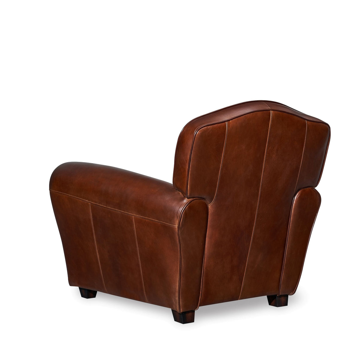 Matthew Classic Italian Leather Club Chair, studio photo 5 of 5 on a white background