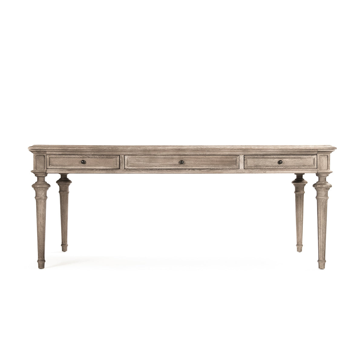 Nadine Louis XVI Carved Oak Dining Table, studio photo 2 of 5 on a white background