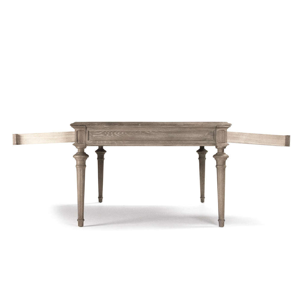 Nadine Louis XVI Carved Oak Dining Table, studio photo 3 of 5 on a white background