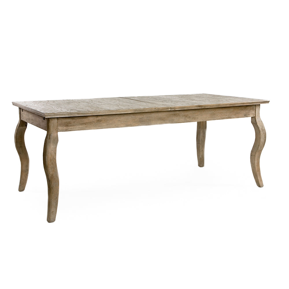 Rhone Oak Dining Table in Limed Grey Oak, studio photo 1 of 2 on a white background