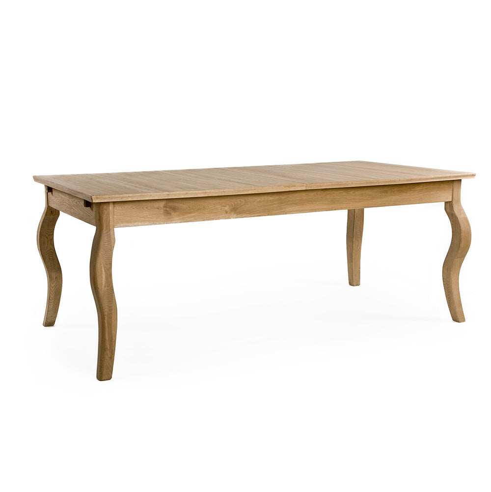 Rhone Oak Dining Table in Natural Oak, studio photo 1 of 2 on a white background