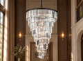 Palacial Tiered K9 Crystal Chandelier, Oil-Rubbed Bronze, 16", 26" or 36"