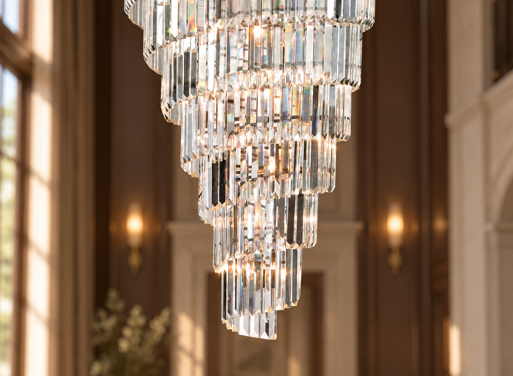 Palacial Tiered K9 Crystal Chandelier, Oil-Rubbed Bronze, 16", 26" or 36"