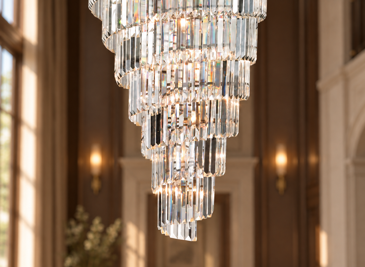 Palacial Tiered K9 Crystal Chandelier, Oil-Rubbed Bronze, 16", 26" or 36"