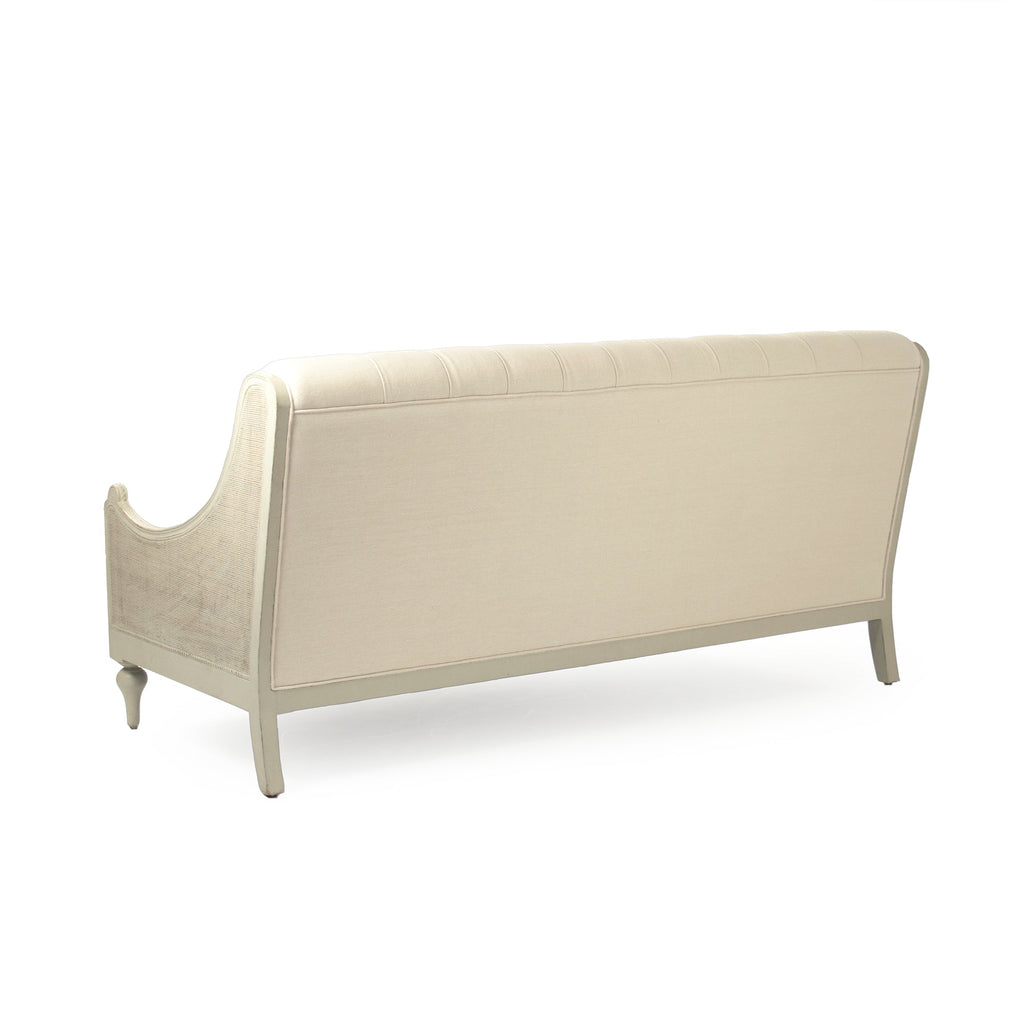 Walsh French Tufted Linen Sofa, studio photo 3 of 4 on a white background