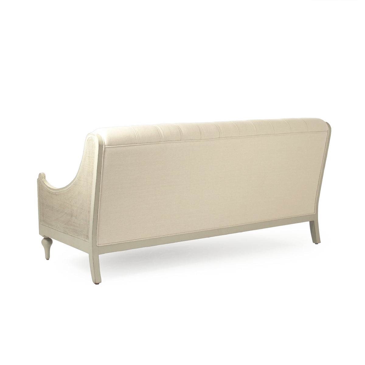 Walsh French Tufted Linen Sofa, studio photo 3 of 4 on a white background
